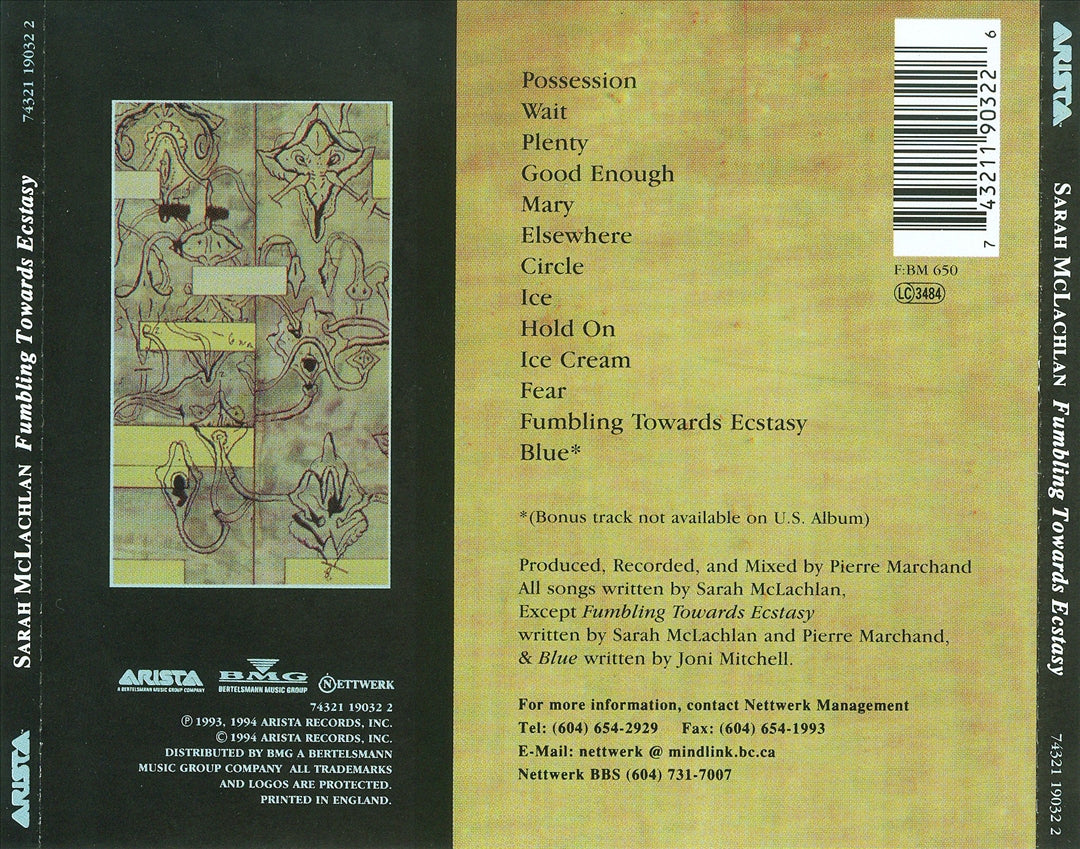 Fumbling Towards Ecstasy [Import Bonus Track] cover art