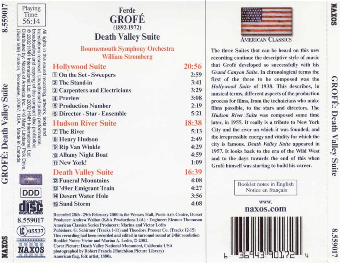 Ferde Grofé: Death Valley Suite; Hudson River Suite; Hollywood Suite cover art