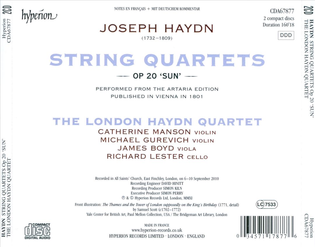 Haydn: String Quartets, Op. 20 cover art