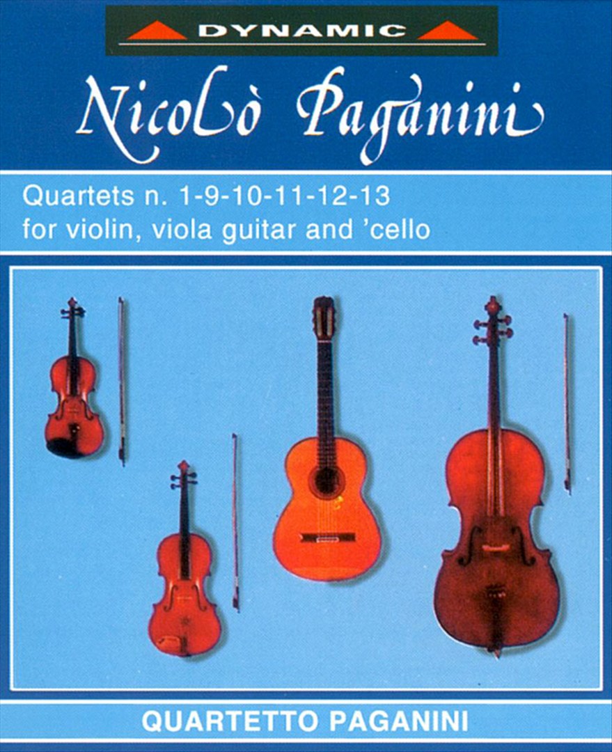 Paganini: Quartets Nos. 1, 9-13 for Violin, Viola, Guitar & Cello cover art