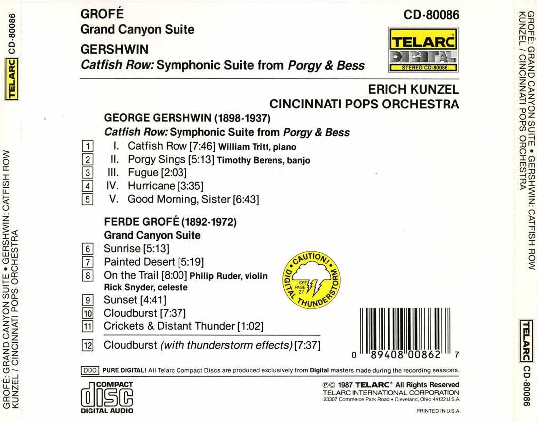 Grofé: Grand Canyon Suite: Gershwin: Porgy & Bess Symphonic Suite Catfish Row cover art