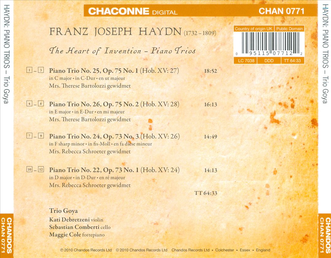 Heart of Invention: Piano Trios by Haydn cover art