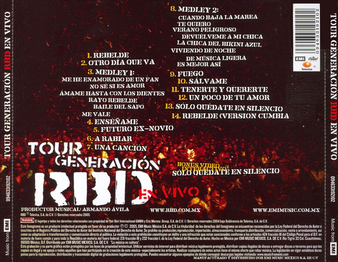 Tour Generación RBD en Vivo cover art