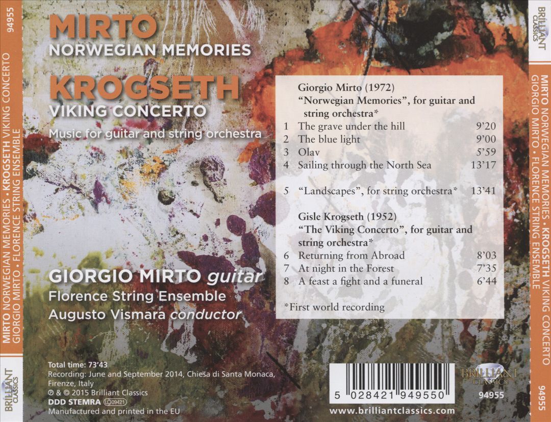 Giorgio Mirto; Norwegian Memories; Gisle Krogseth: Viking Concerto cover art