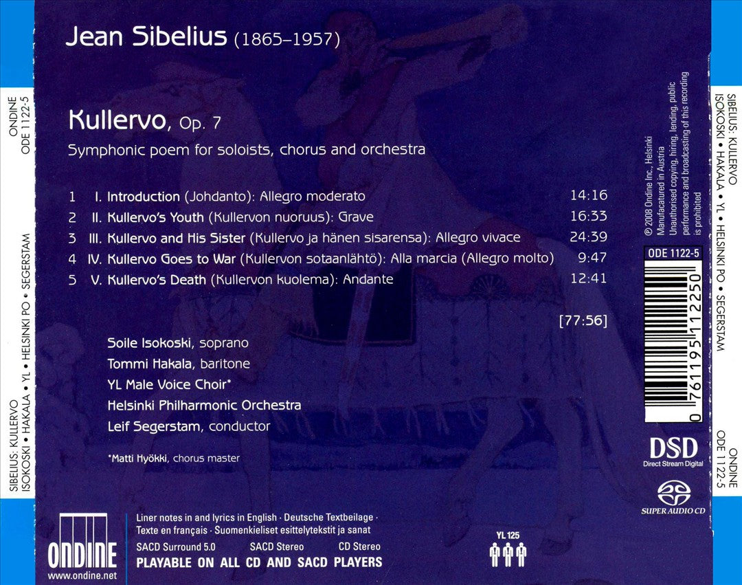 Sibelius: Kullervo  cover art