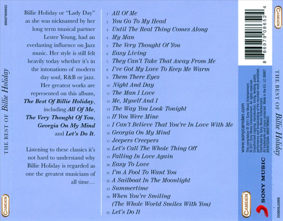 Best of Billie Holiday [Camden] cover art