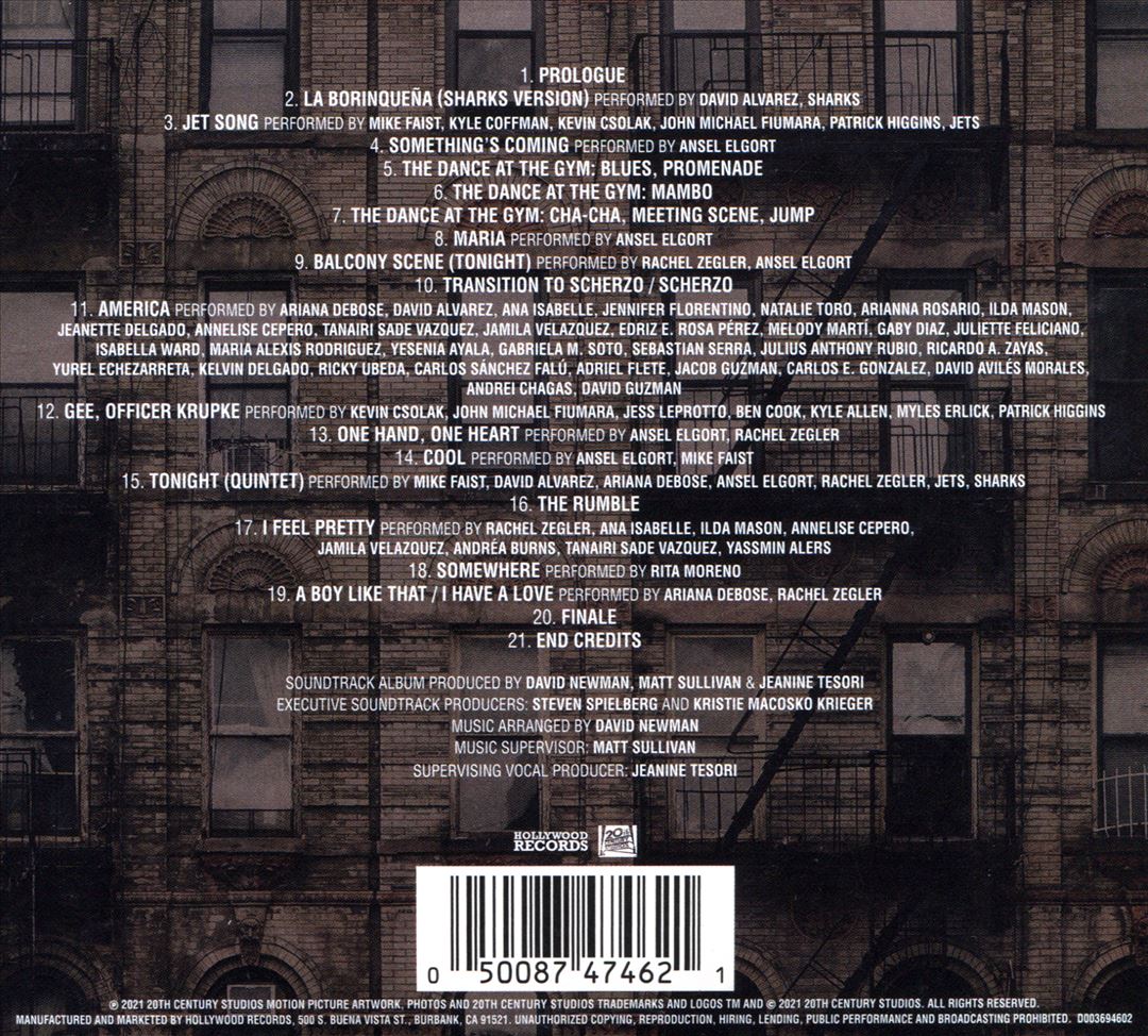 West Side Story [2021] [Original Motion Picture Soundtrack] cover art