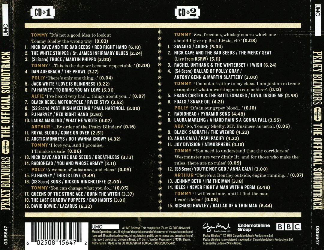 Peaky Blinders, Seasons 1–5 [Original TV Soundtrack] cover art