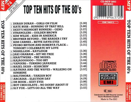 Top Ten Hits of the 80s [EMI] cover art