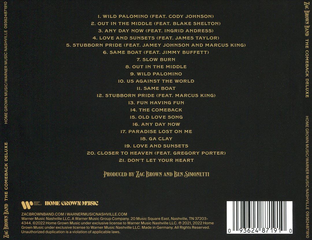 Comeback cover art