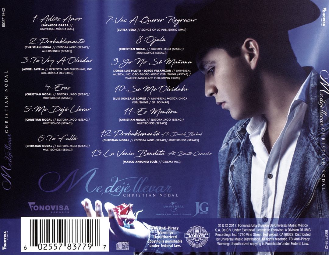 Me Dejé Llevar cover art