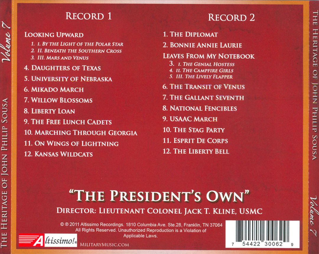 Heritage of John Philip Sousa, Vol. 7 cover art