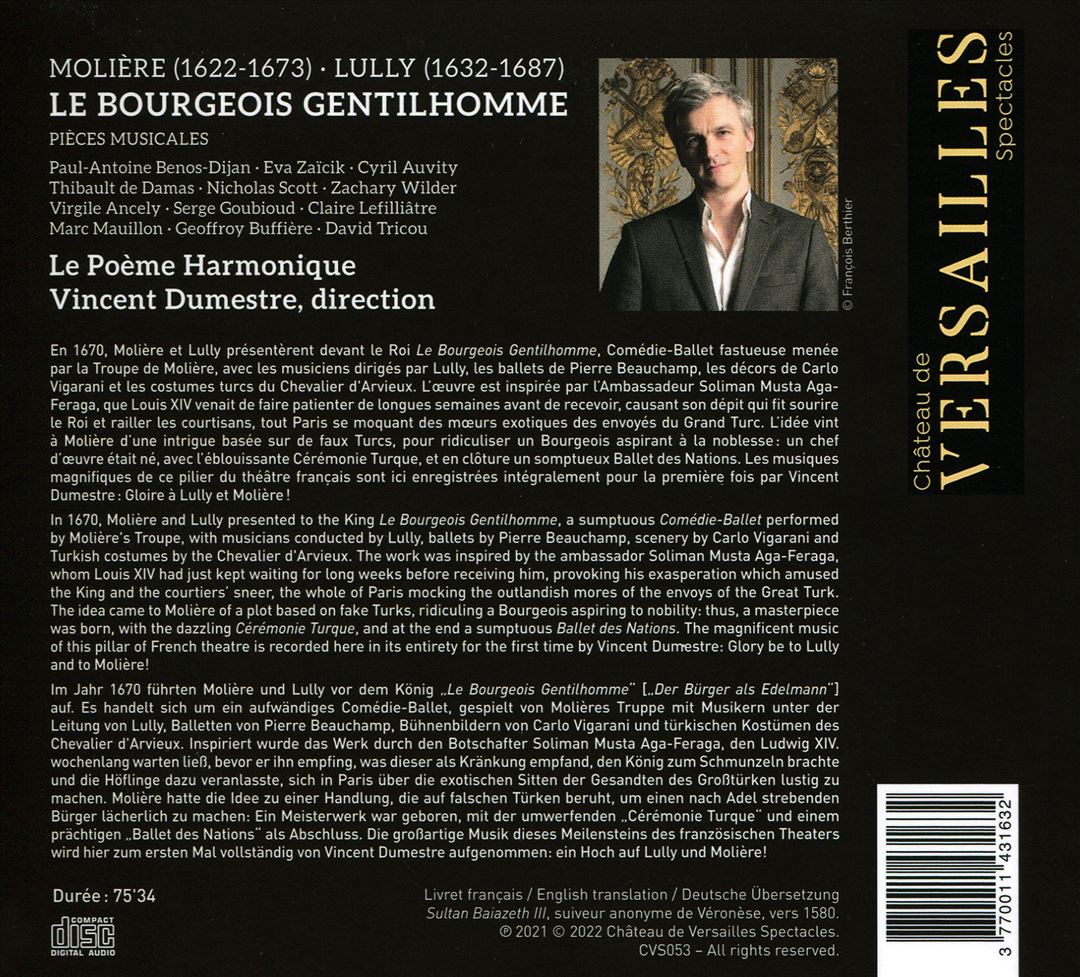 Lully-Molière: Le Bourgeois Gentilhomm cover art