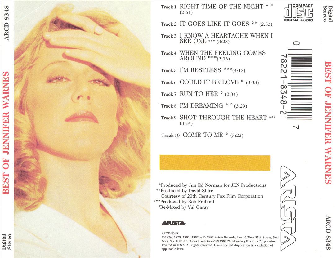 Best of Jennifer Warnes cover art