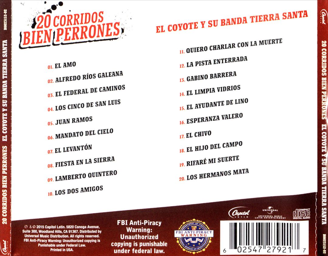 20 Corridos Bien Perrones cover art