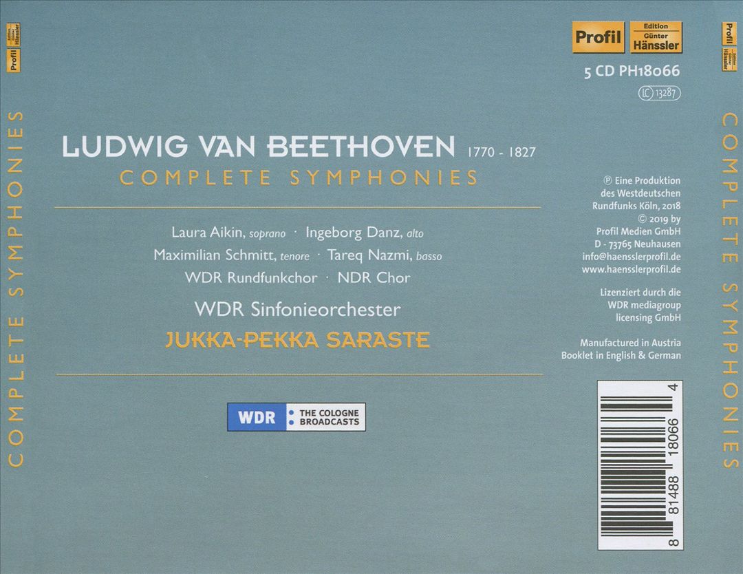 Beethoven: Complete Symphonies cover art