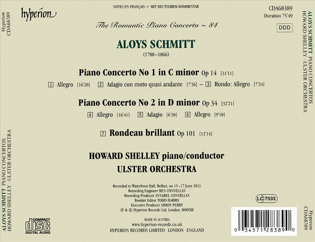 Romantic Piano Concerto, Vol. 81: Schmitt cover art