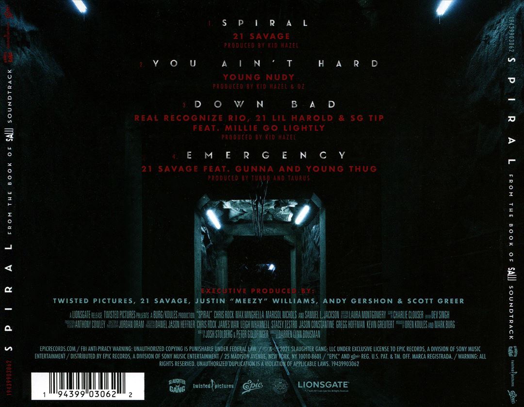 Spiral: From The Book of Saw EP cover art
