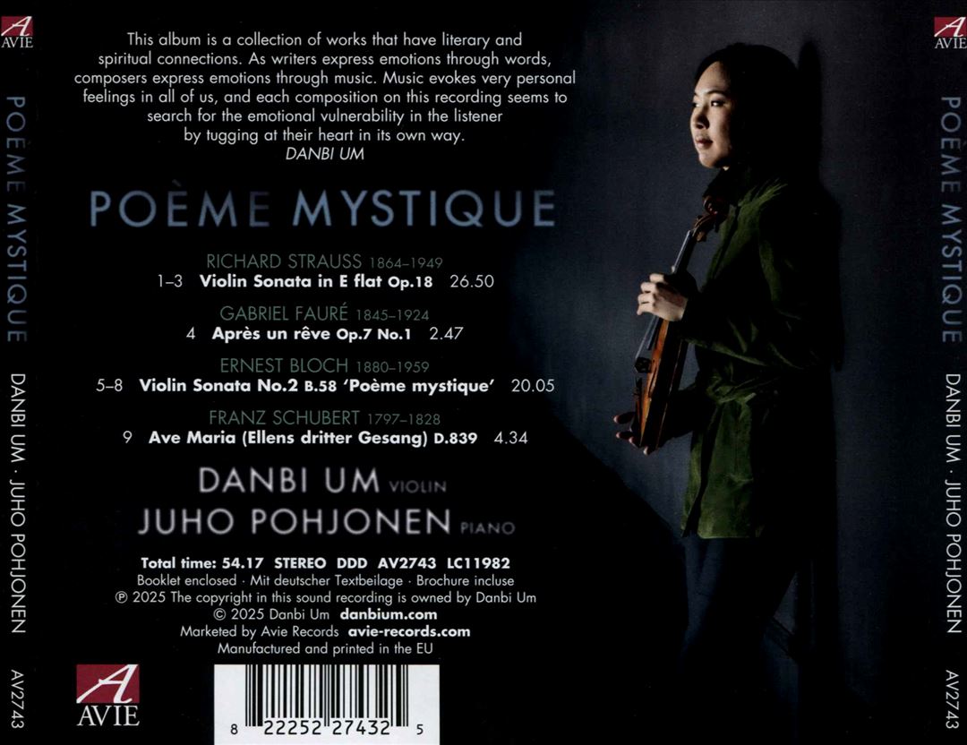Poème Mystique: Strauss, Bloch, Schubert, Fauré cover art