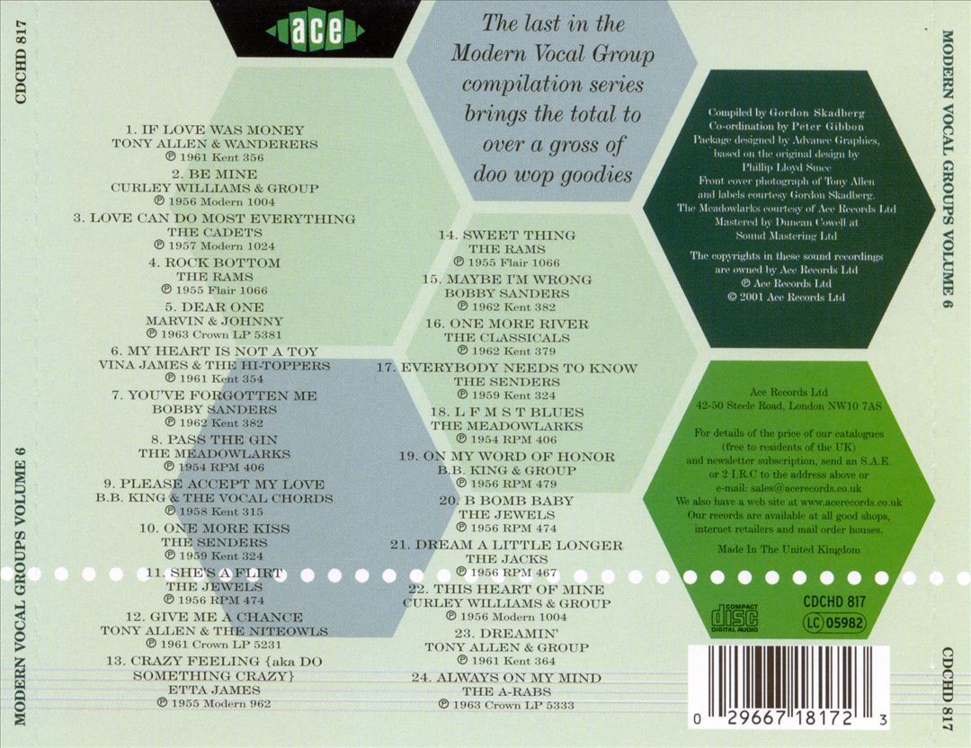 Modern Vocal Groups, Vol. 6 cover art