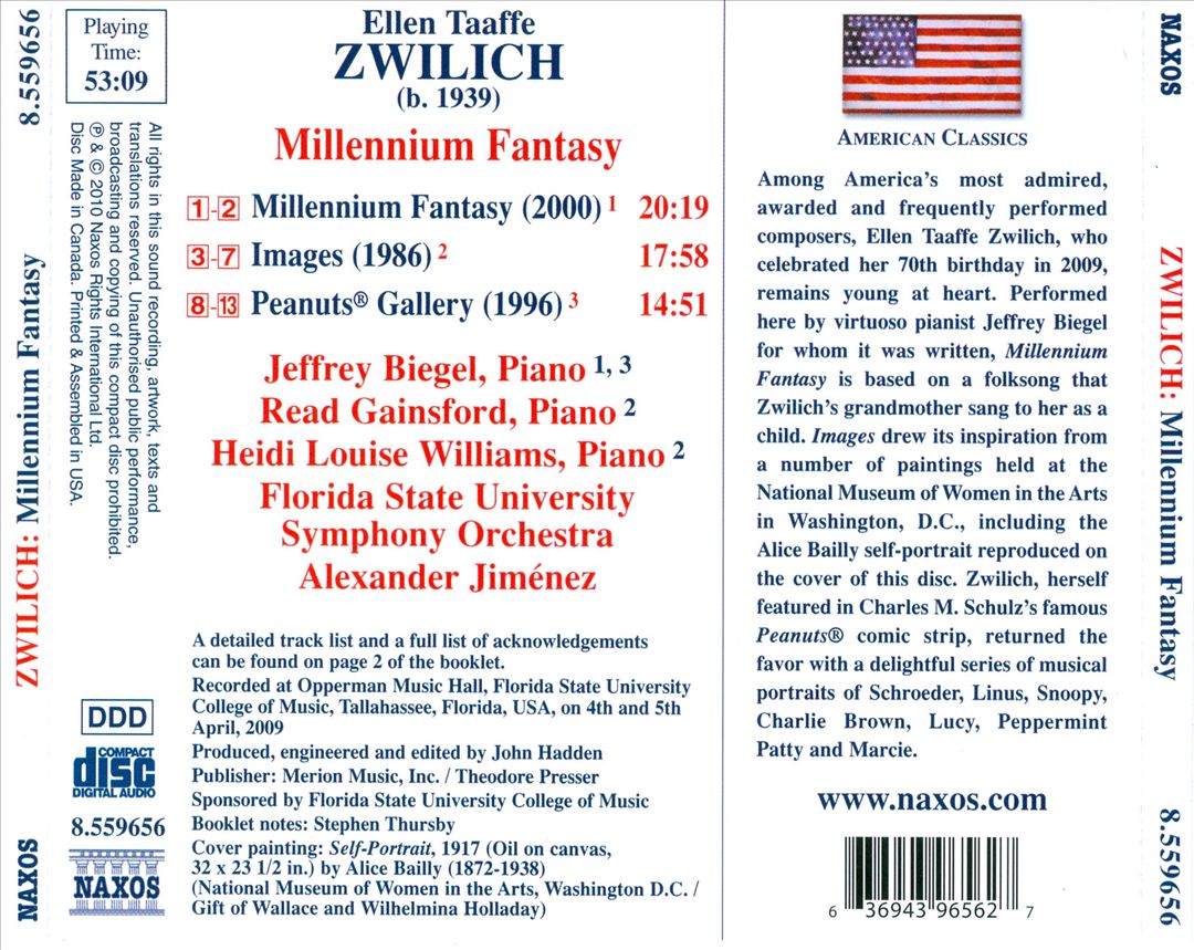 Ellen Taaffe Zwilich: Millennium Fantasy; Images; Peanuts Gallery cover art