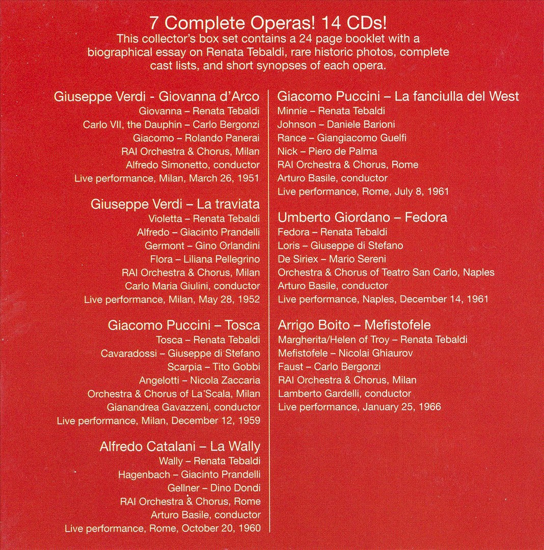 Legendary Performances of Tebaldi [Box Set] cover art