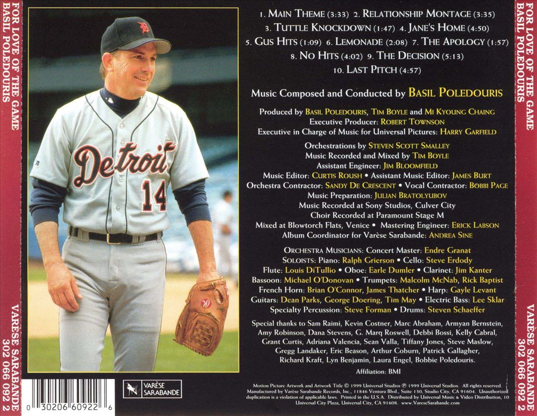 For Love of the Game [Original Motion Picture Score] cover art