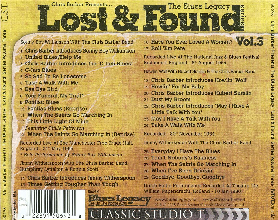 Blues Legacy: Lost and Found Series, Vol. 3 cover art