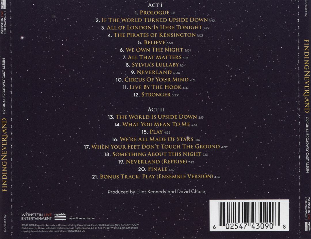 Finding Neverland: Original Broadway Cast Album cover art