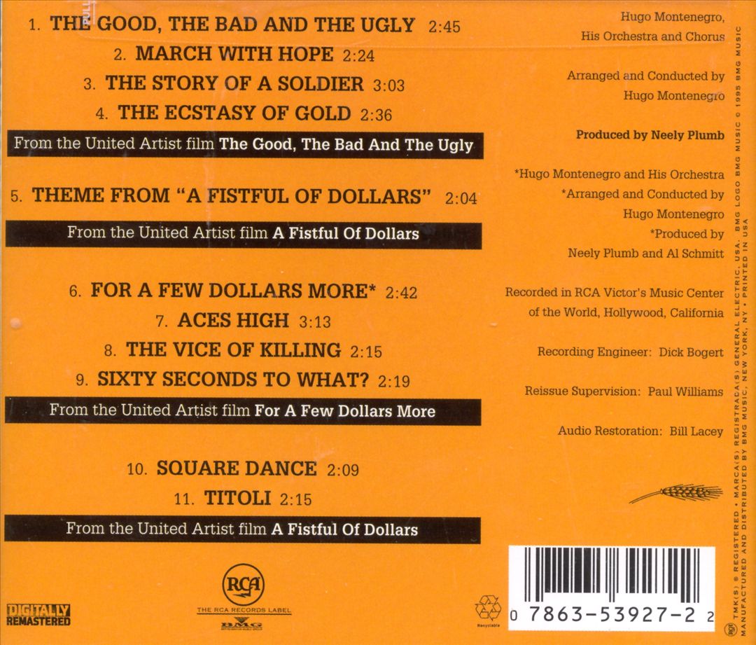 Music from "The Good, the Bad and the Ugly" & "A Fistful of Dollars" & "For a Few Dolla cover art
