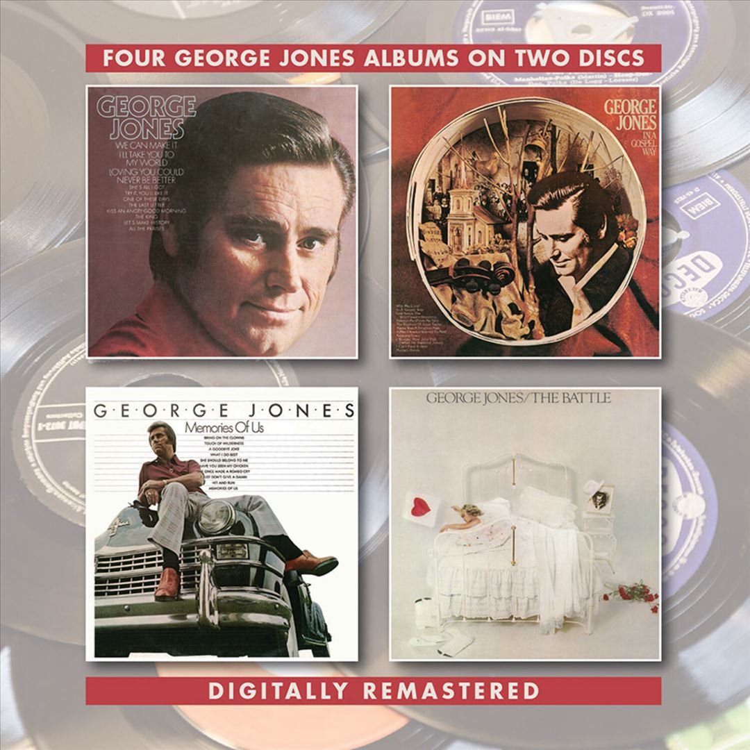 George Jones/In a Gospel Way/Memories of Us/The Battle cover art