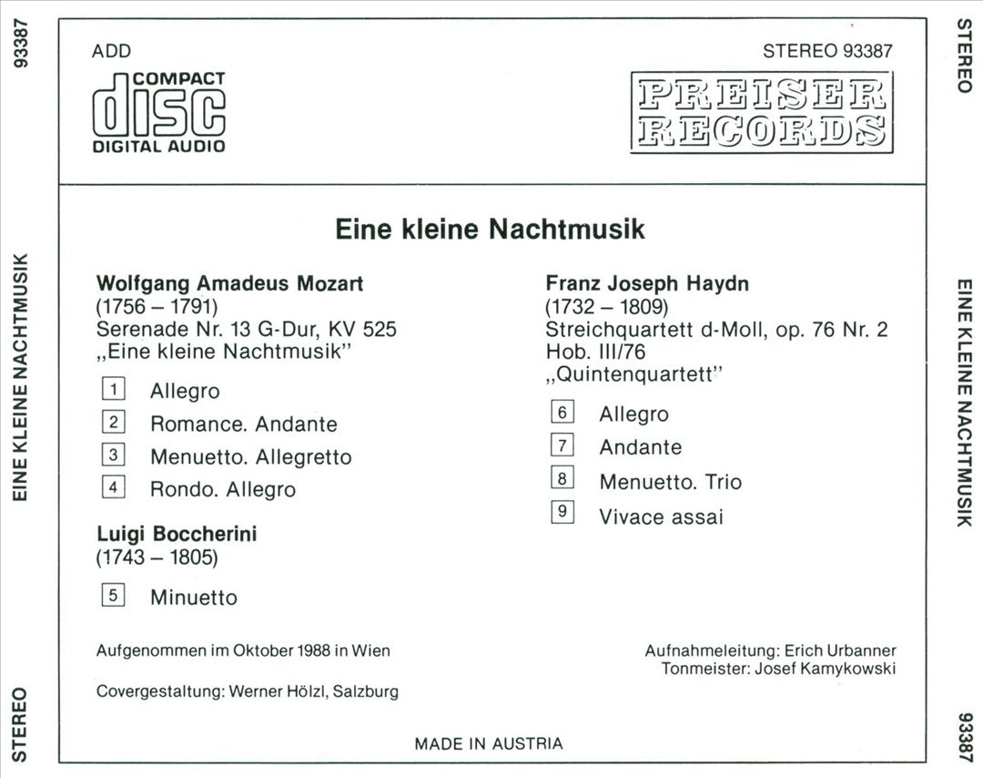 Eine kleine Nachtmusik cover art