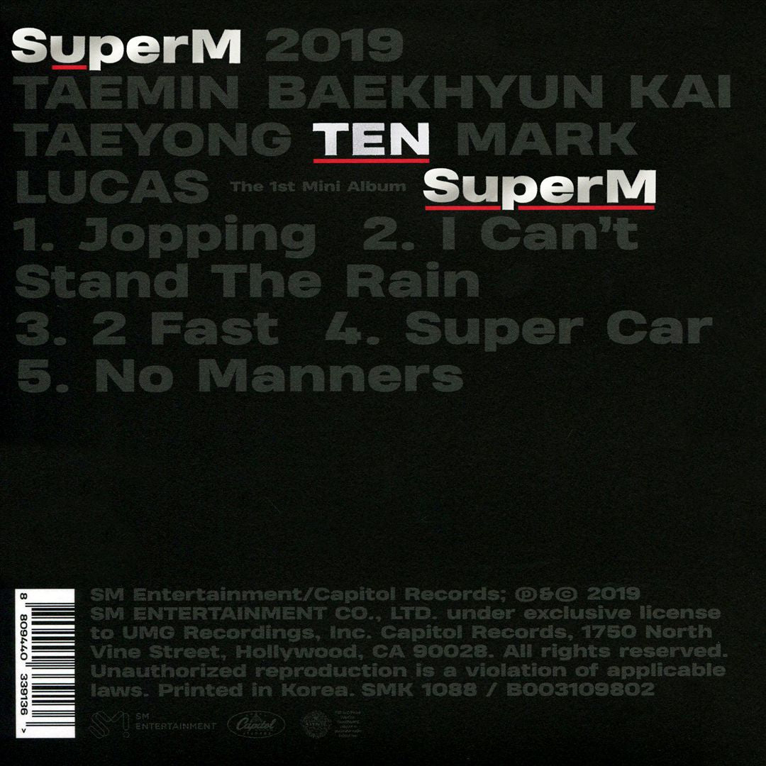 SuperM: The 1st Mini Album [TEN Ver.] cover art
