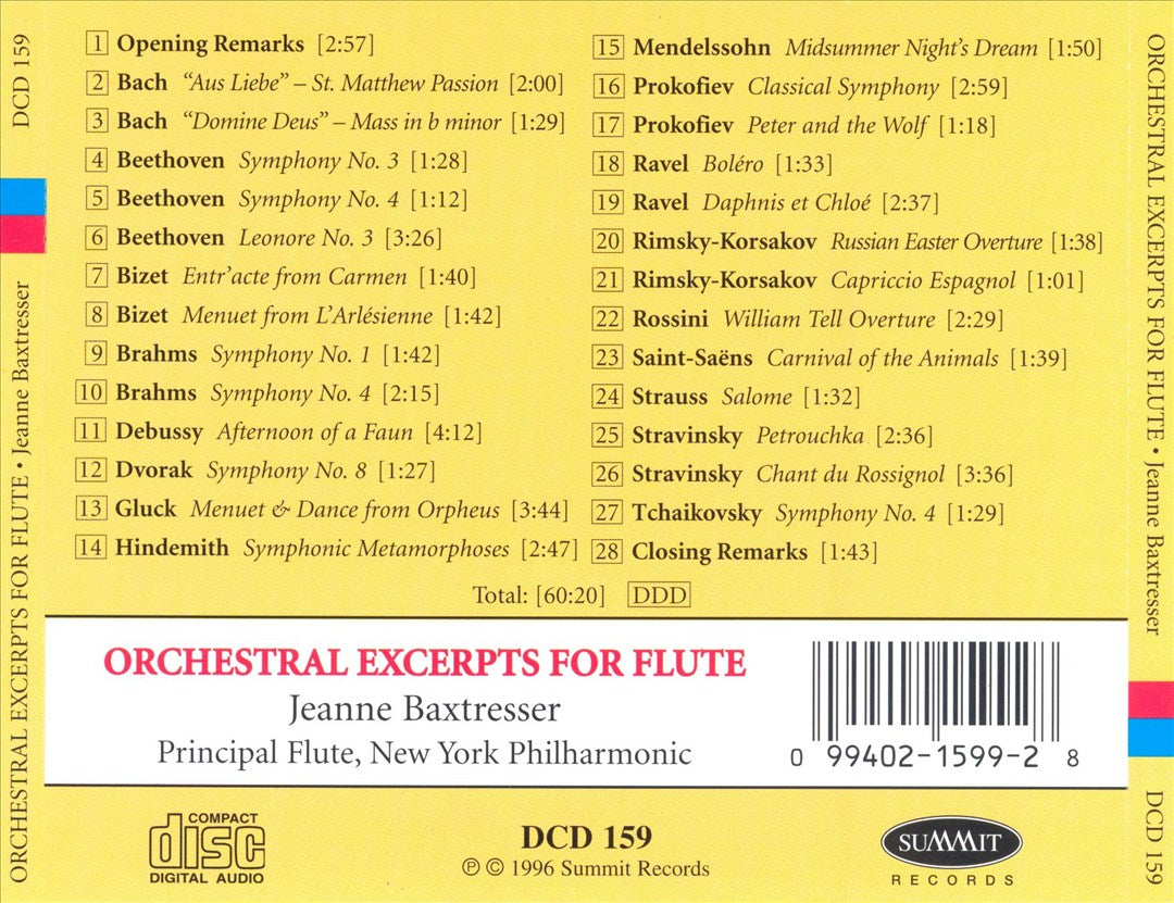 Orchestral Excerpts for Flute cover art