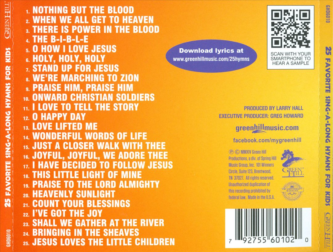 25 Favorite Sing-a-Long Hymns for Kids cover art