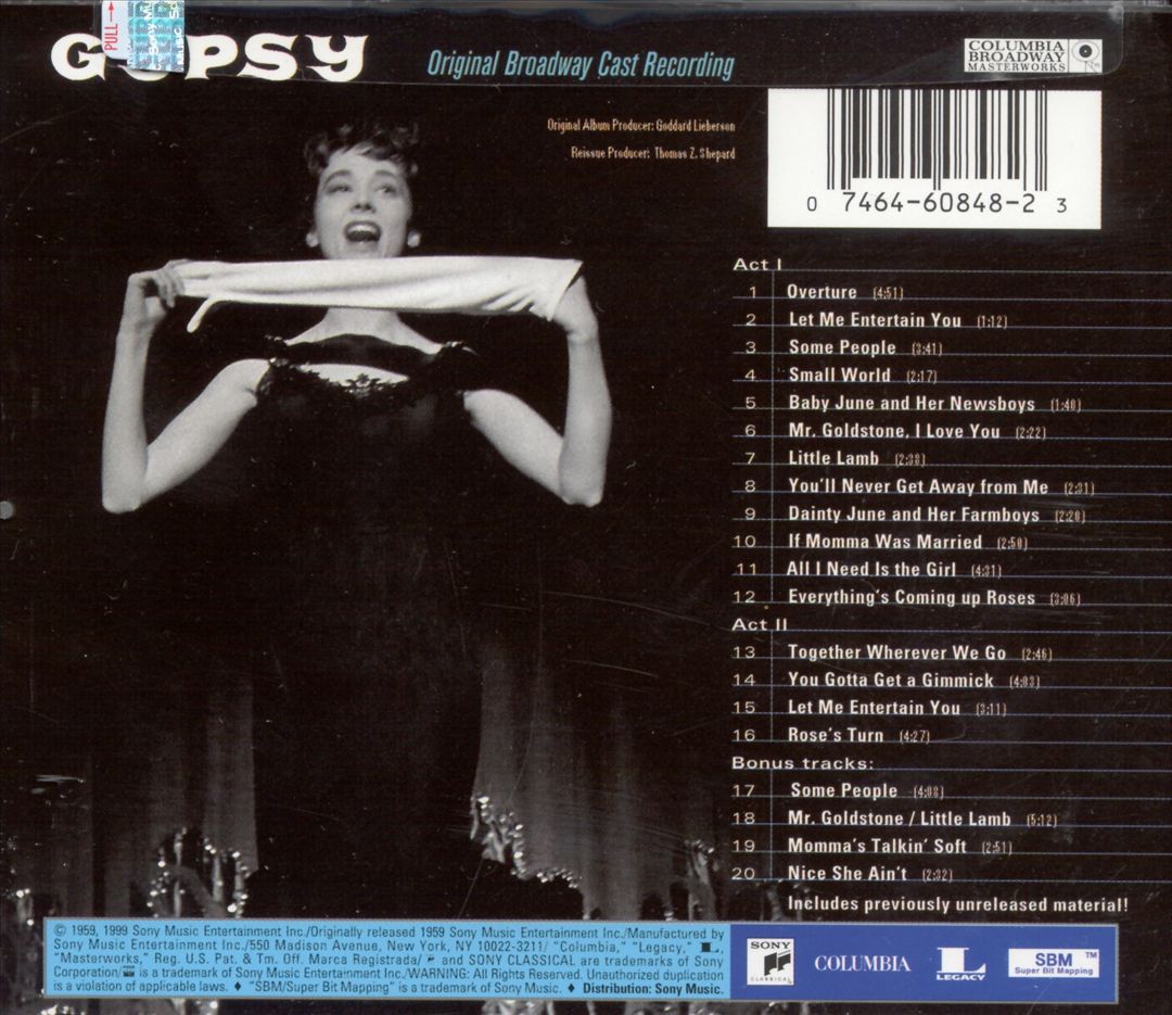 Gypsy [Original Broadway Cast] [Bonus Tracks] cover art