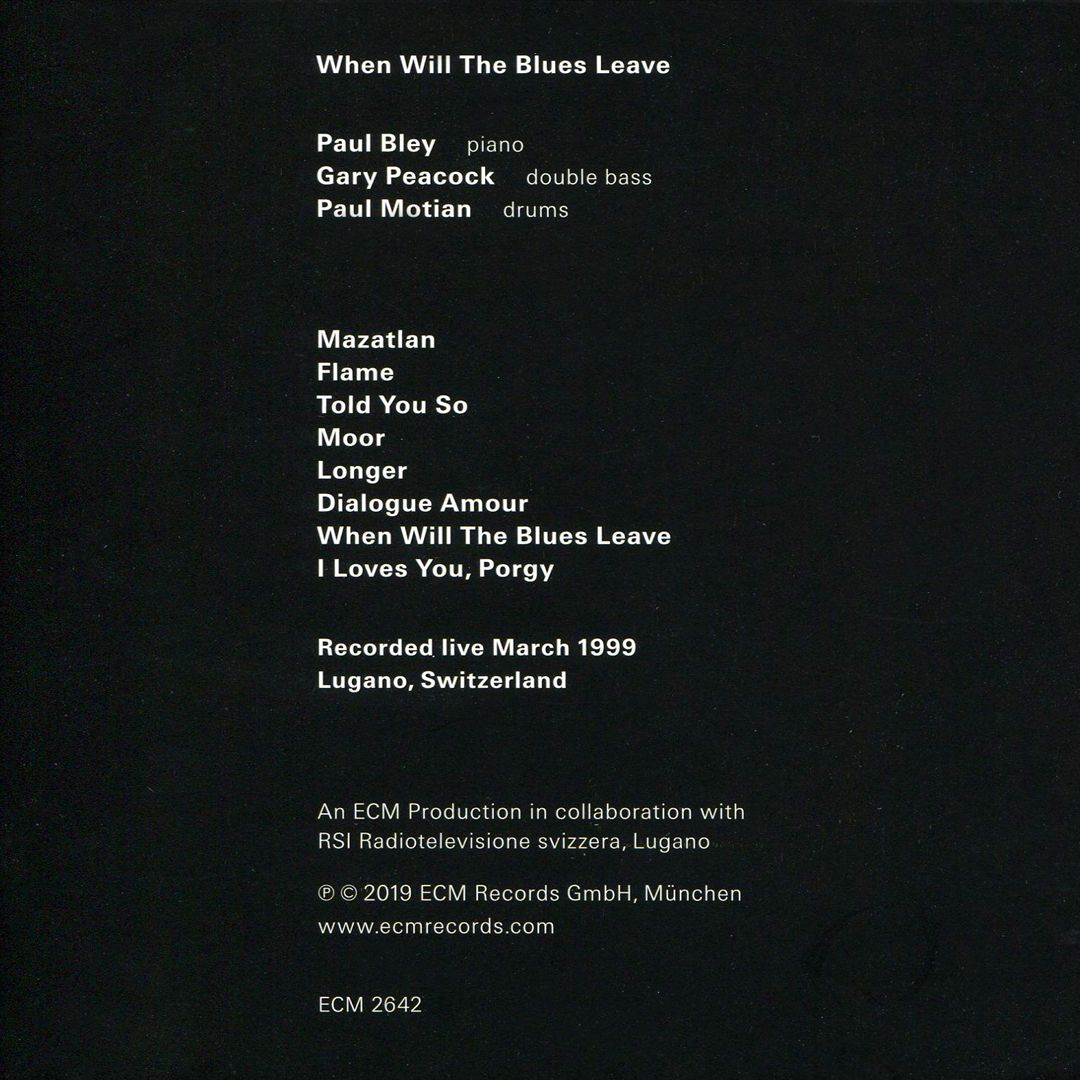 When Will the Blues Leave cover art