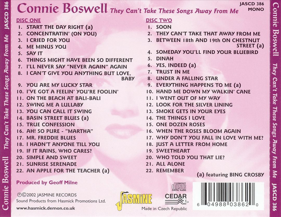 They Can't Take These Songs Away from Me cover art