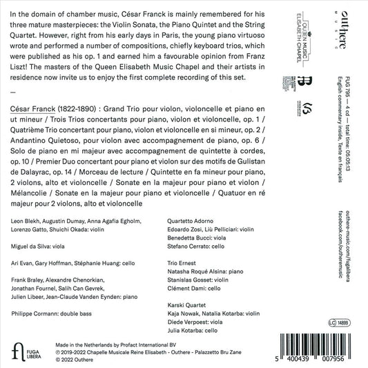 César Franck: Complete Chamber Music [Fuga Libera] cover art