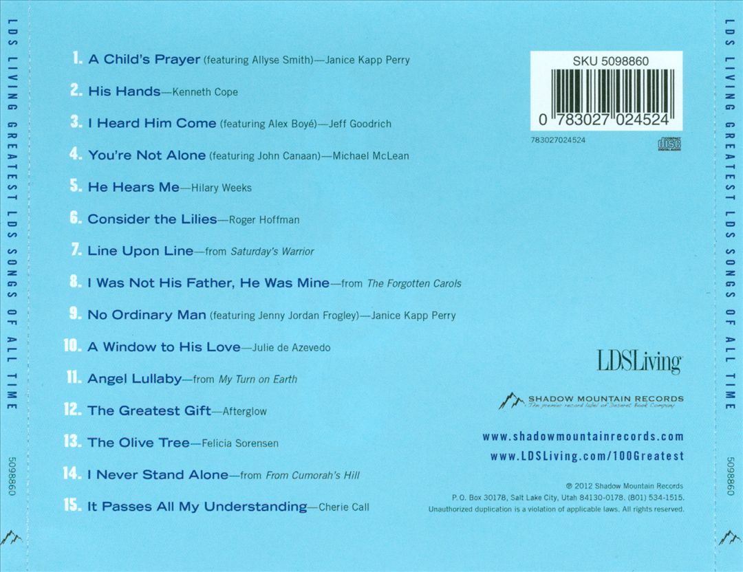 Greatest LDS Songs of All Time cover art