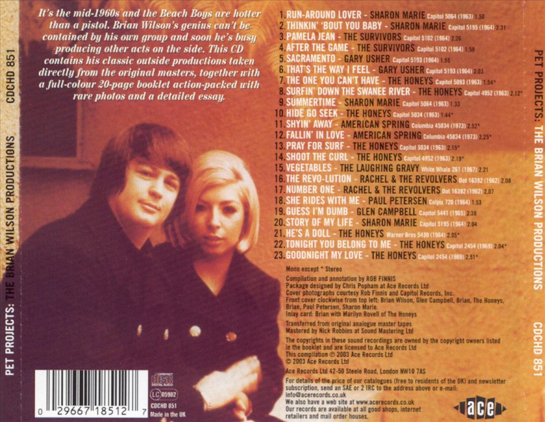 Pet Projects: The Brian Wilson Productions cover art