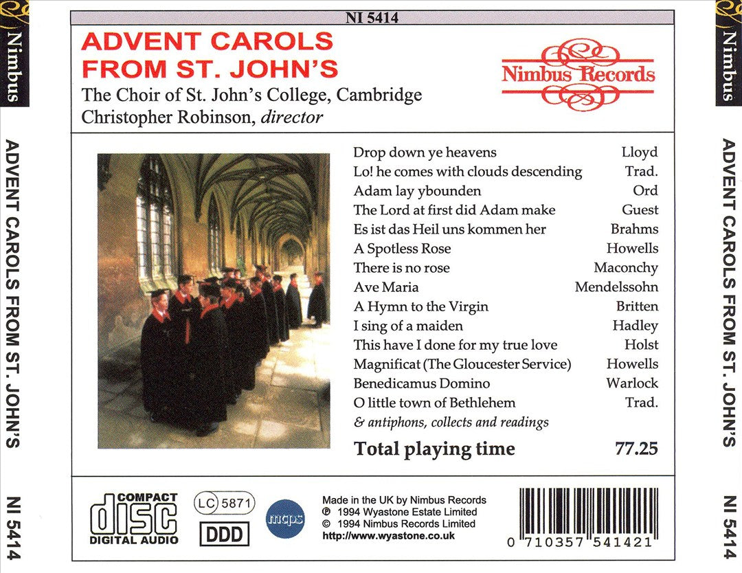 Advent Carols from St. John's cover art