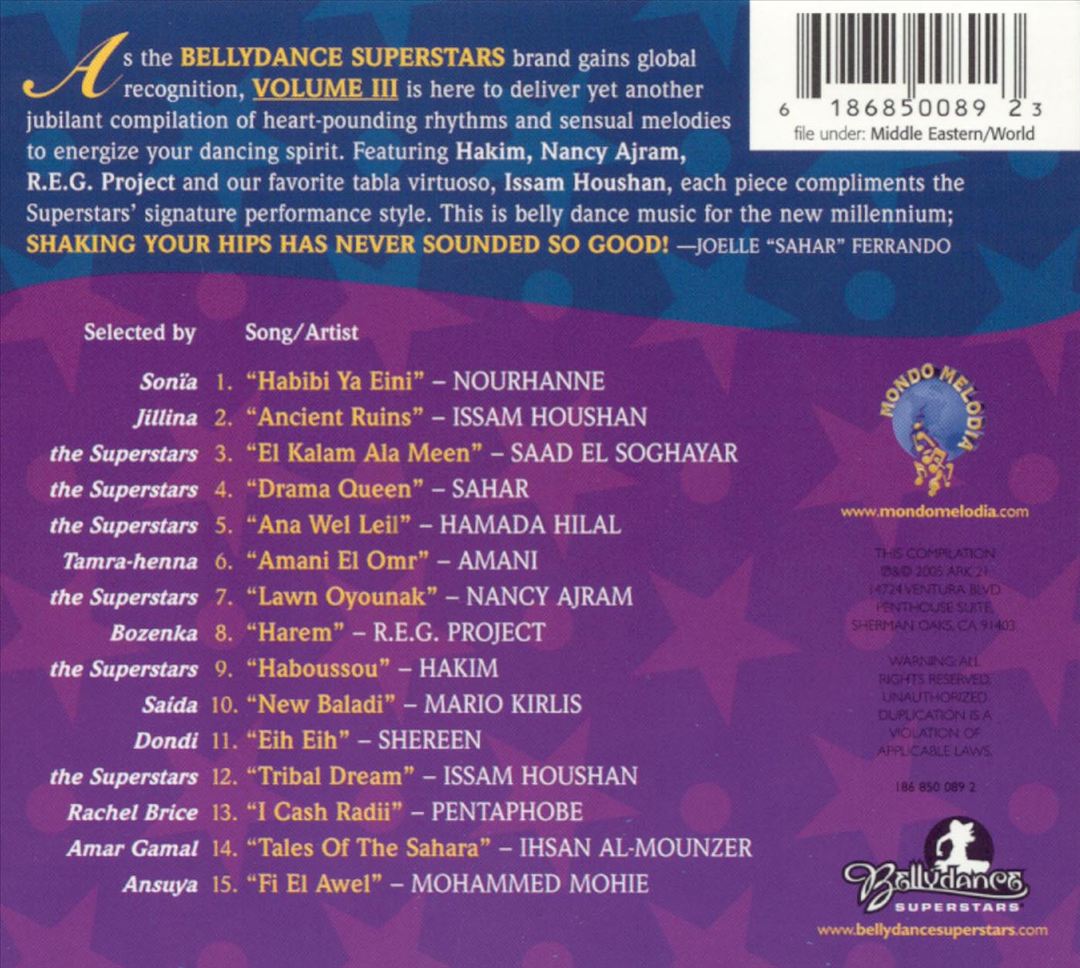 Bellydance Superstars, Vol. 3 cover art