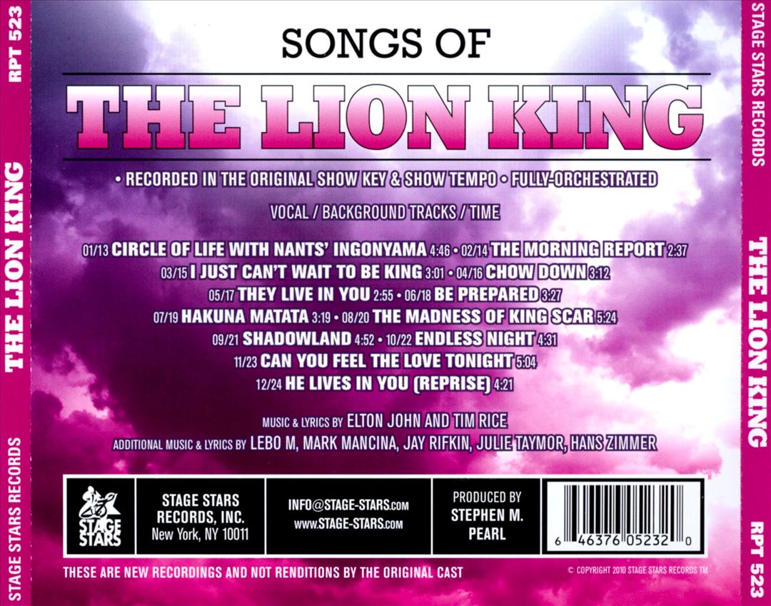 Karaoke: Songs from the Lion King cover art