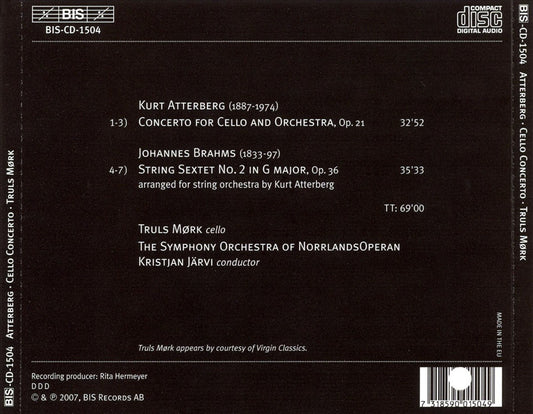 Atterberg: Cello Concerto; Brahms/Atterberg: String Sextet in G major cover art