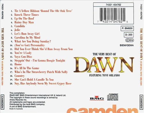 Very Best of Dawn Featuring Tony Orlando cover art
