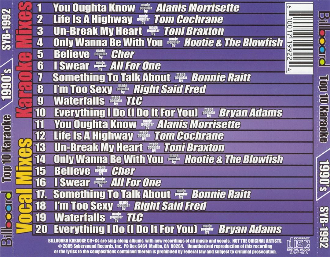 Billboard Top Karaoke: 90's, Vol. 2 cover art