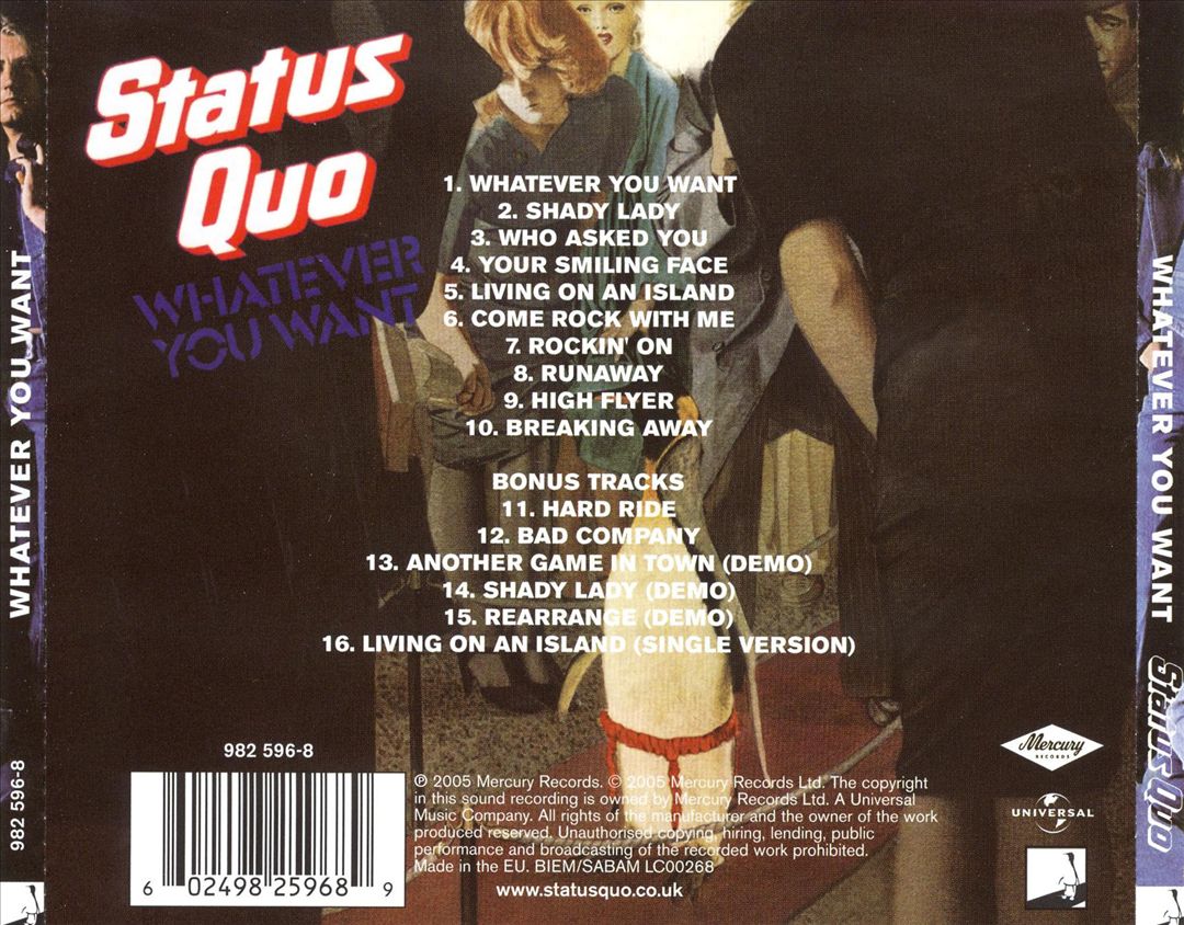 Whatever You Want [Bonus Tracks] cover art