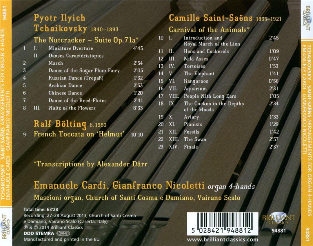 Tchaikovsky: The Nutcracker Suite; Saint-Saëns: Carnival of the Animals cover art