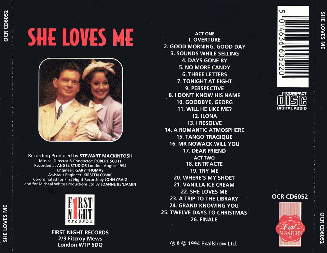 She Loves Me [1994 London Cast Recording] cover art